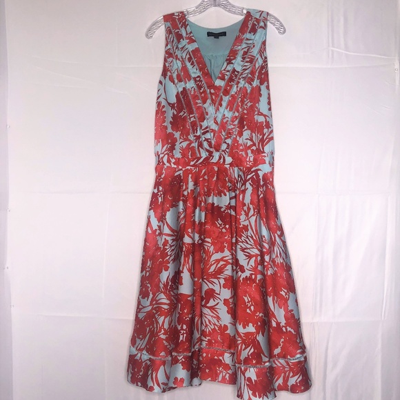 Banana Republic Dresses & Skirts - Banana Republic Candy Teal Floral Vee Dress Tall